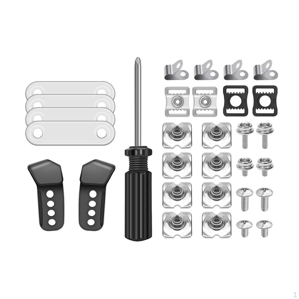 31Pcs Football Helmet Repair Kit, Hockey Hardware Accessories Visor Clips Screws
