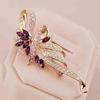 Elegant Crystal Brooch, Personalized Suit Accessory, Grand Anti-glare Pin, Diamond-encrusted Brooch