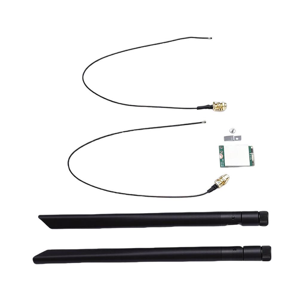 NGFF M.2 WiFi 6E Wireless Card 2.4G 5G Dual Band 1800Mbps   5.2 PC   Adapter with Dual 8DB   Support for   10 11