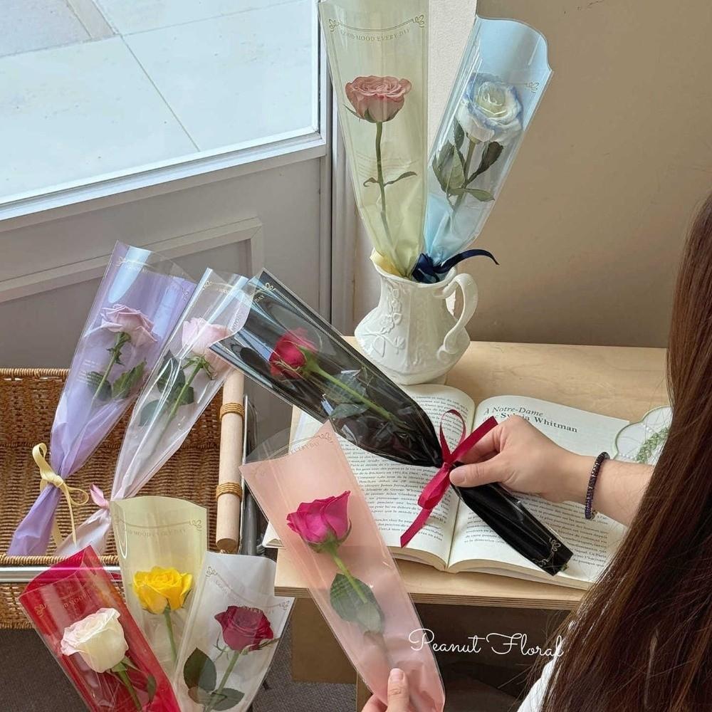 50pcs Waterproof Flower Packaging Bag Transparent Bouquet Packaging Sleeve  Anniversary