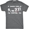 Mens If Zombies Chase Us Im Tripping You Funny Graphic Novelty Halloween T Shirt