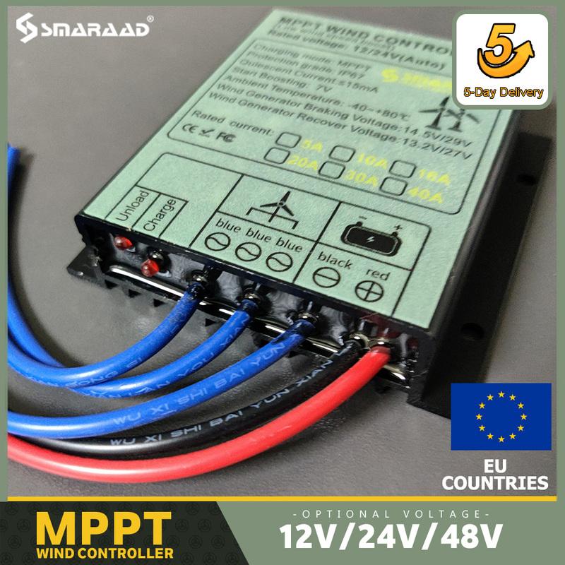 2000W 12V 24V 48V High Quality MPPT Wind Turbine Battery Charging Controller Low Wind Speed Boost Waterproof Heat Dissipation 12V 24V AUTO