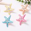 Fashionable Creative Gradient Large Starfish Rings for Women Men Beach Sparking Rhinestone Adjustable Rings Jewelry Accessories