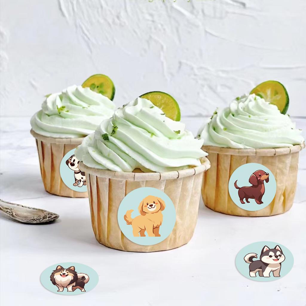 500 Pictures/roll Roll Sticker Hot-selling Tape Cartoon Puppy Handbook Material DIY Decorative Envelope Seal Sticker