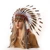 Fascia per copricapo da capo indiano con piume decorative per travestimenti, Halloween, spettacoli di danza, carnevali, feste