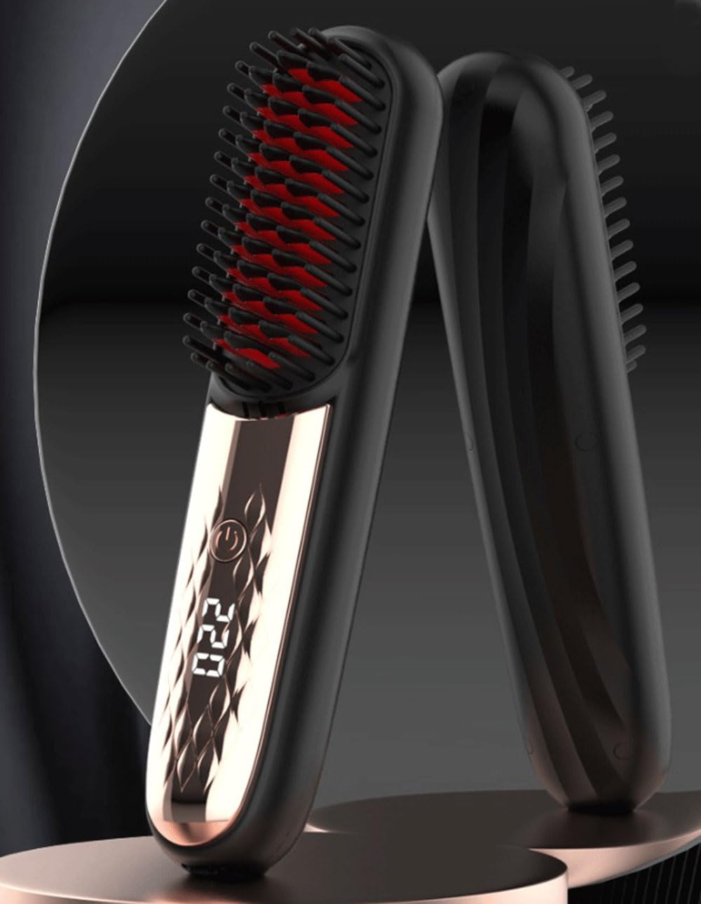 

Latest LIMITPOWER Negative Ion Heat Negative Ion Hair Digital USB 4 Temperature Ceramic Easy Fast Burn Matte Stylish Color [2025 Model] Brush,