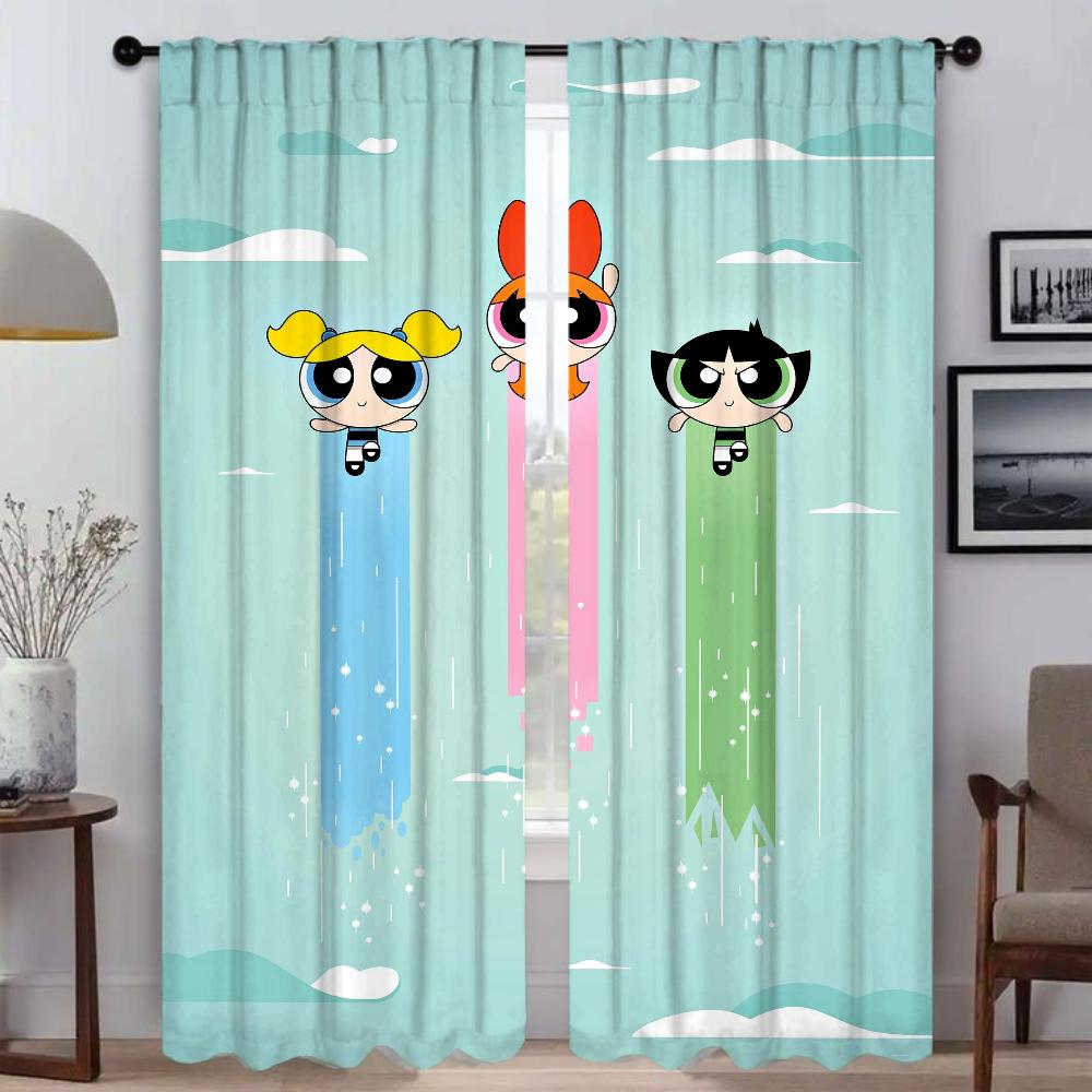 

Суперкрошки, украшения для кухни на Хэллоуин, шторы для гостиной, затемняющие шторы, шторы от комаров, 2 шт. W50xH70cmx2pcs-CL