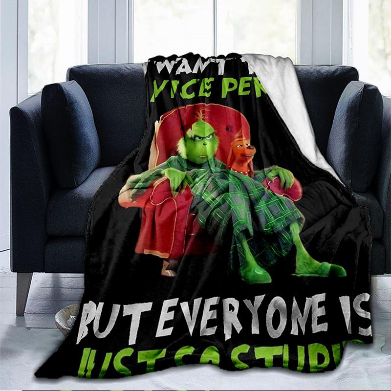 DIm-5875 Super Mario Bros. Couverture 3D En Flanelle Plaid Doux Et Confortable Couvre-lit Ou