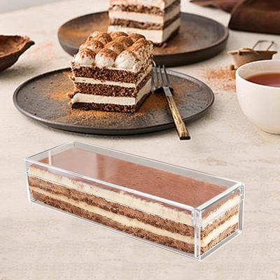 Tiramisu Container Dessert Carrier DIY Cooking Tool Versatile Nonstick Rectangle Clear Box for