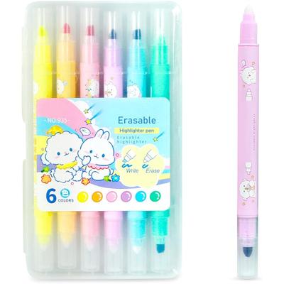 Glun Magical Erasable Marker, 6 Different Shades Mistake Or Erase, Neon Colour Markers For Card Making, Scrapbooking, Dr