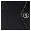 Gucci Double G interlocking double G logo leather card holder wallet men's black