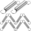 10Pcs Stainless Steel Extension Springs with Dual Hooks High Elasticity Mechanical Tension Springs for Vehicle Brackets Ladder