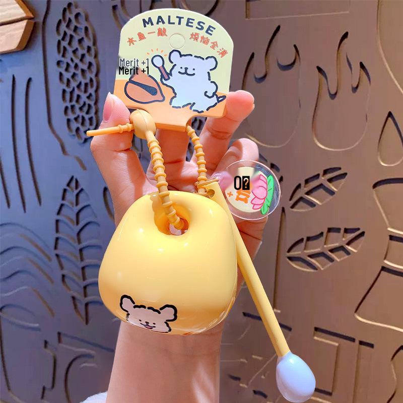 Щенок Деревянная Рыбка Буддийский Звонок Исцеляющий Брелок-Украшение