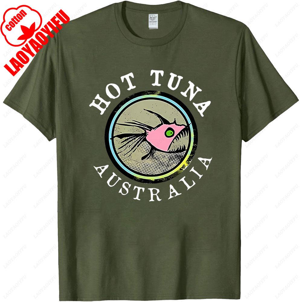 Horký výprodej Pánské tričko s potiskem tuňáka z Austrálie Posilovny Fitness Ležérní Móda Volné Prodyšné tričko Streetwear Hipster Kreslené Pánské tričko