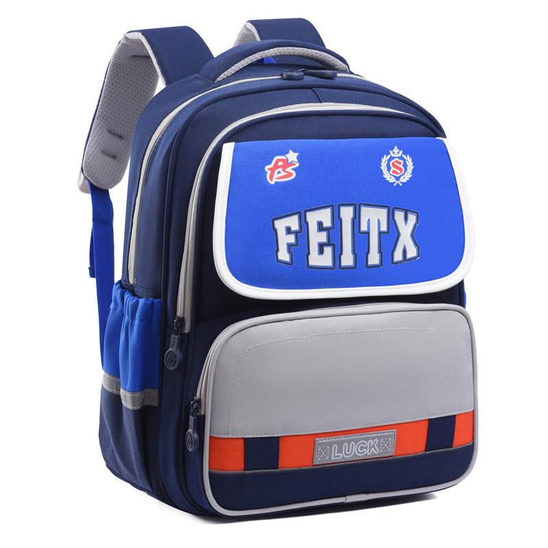 

Stylish 2024 New Student Backpack In Trendy Color Block Design Breathable Oxford Fabric Dark BlueRoyal Blue