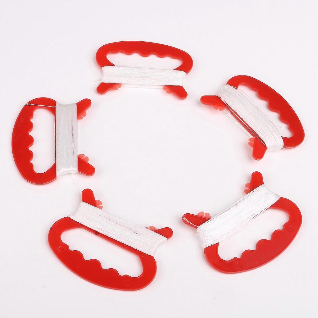 40pcs Kite line board Small Kite Reel with Strings Kite Handle Red
