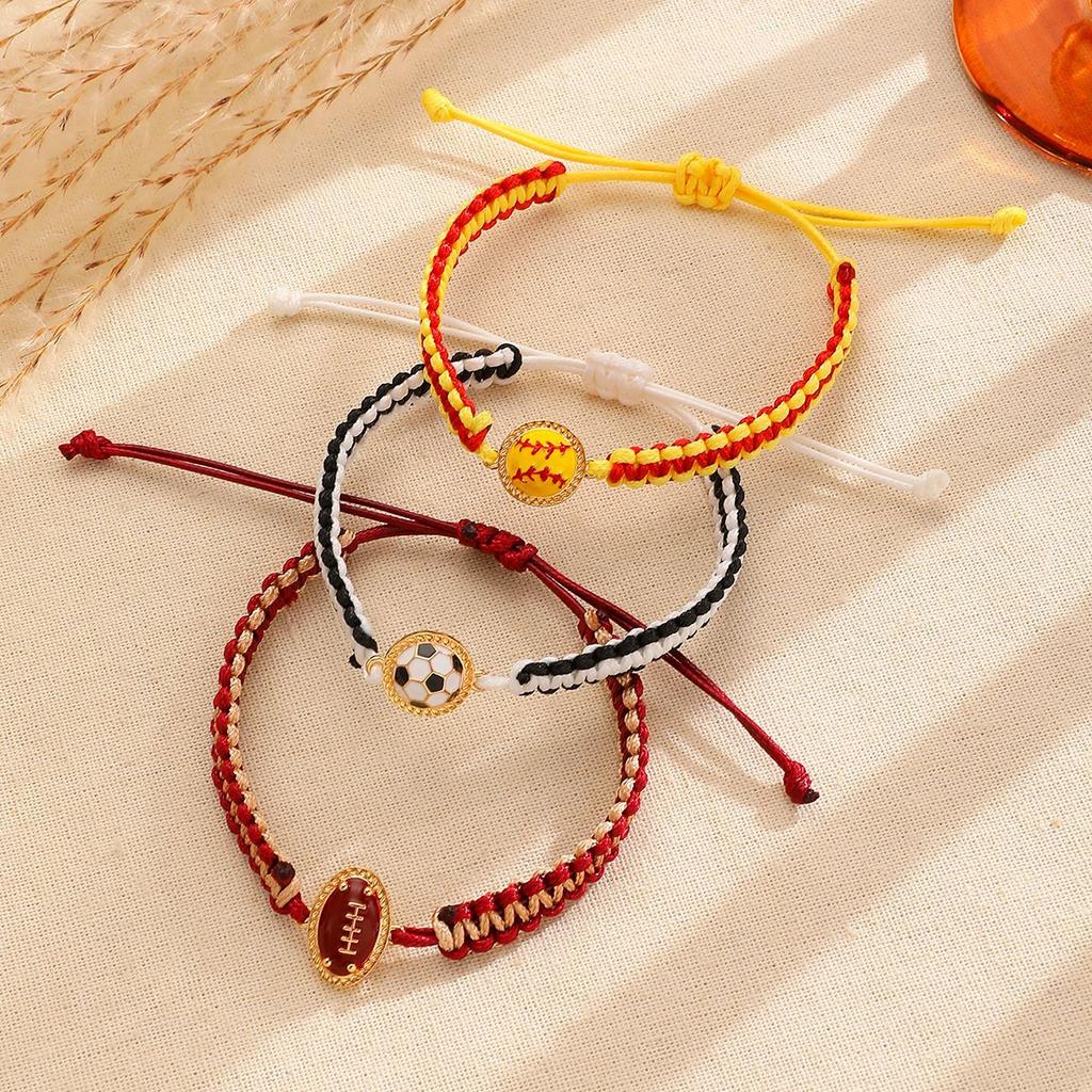 Hand-woven Sports Bracelet Adjustable Nylon Cord Bracelet Sports and World Cup Bracelet