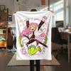 1PC Demon Slayer Print Flannel Blanket, High Quality All Seasons, Home Decor, Warmth and Comfort, Perfect for Christmas Gifts
