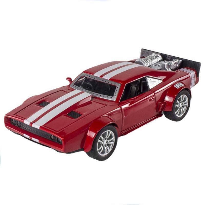 

1/32 Scale Challenger SRT Demon Diecast Car Model Toy, Pull Back Toy Vehicle with Sound and Light for Kids Toddler Boys Girls Gift Collection