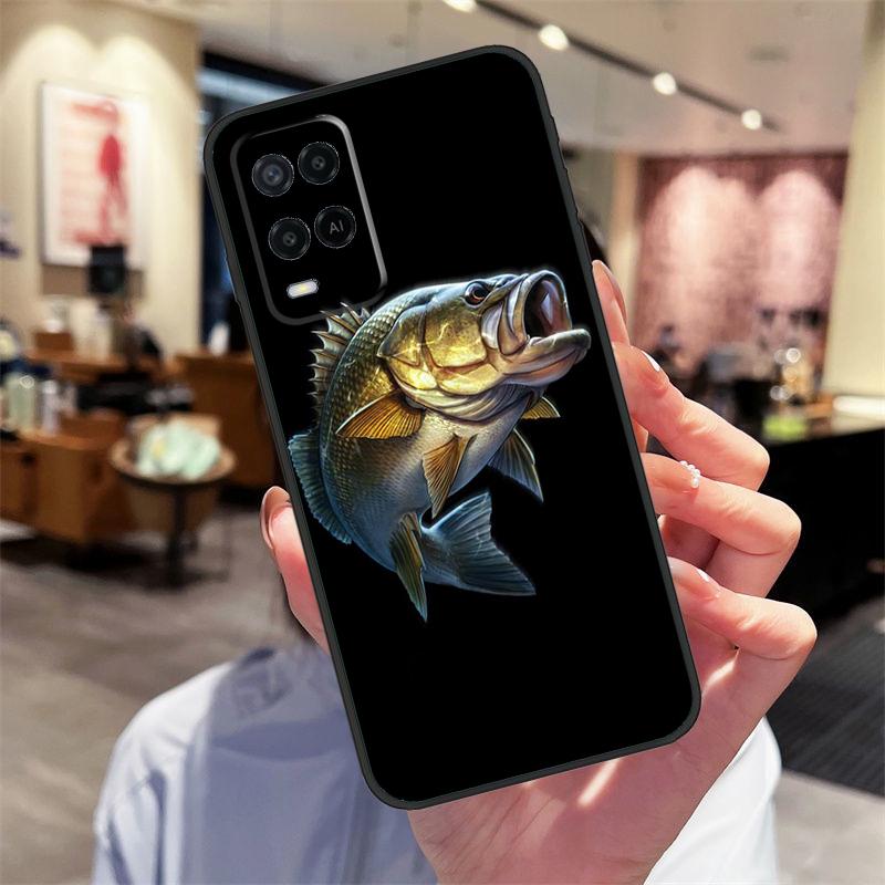 Bass Fishing Case For Oppo A94 A54 A40 A60 A80 A98 A78 A18 A38 A58 A16 A76 A96 A17 A77 A74 A57S A15 Cover