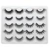 10Pairs 3D Long Faux Mink Fur Thick False Lash Eyelashes Extension Eye Makeup