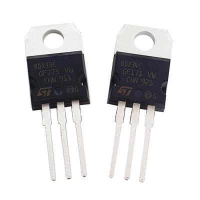 10PCS BDX33C BDX34C Darlington NPN PNP Audio Transistor TO-220 BDX33 BDX34 ST POWER TRANSISTORS 100V 10A