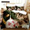 Cat Duvet Cover Collection Cat Lover Gifts Bedding For Women Cute Kitten Pattern Bedroom Decor Twin Double Queen King Size Quilt Cover