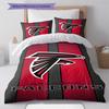 Falcons Pattern Bedding Set Quilt Cover Pillowcase Home Decor Gift (1 * Duvet Cover + 2 * Pillowcase, Without Core)