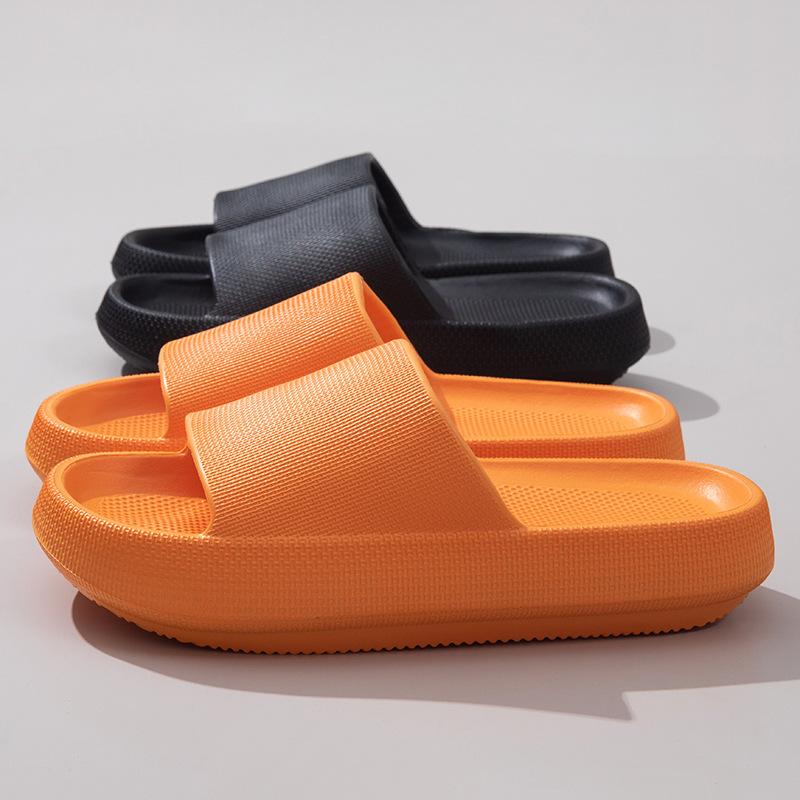 CM Thick-soled Slippers Female Couple Bathing and Stepping On Shit Feeling Non-slip Household Outdoor Male Drag Batch