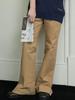 KINETO Line Flare Slit Pants_Camel