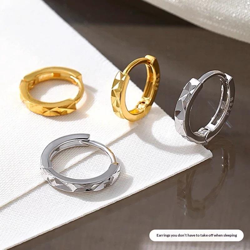 1Pair Stainless Steel Hoop Earrings For Women Glamour Gold Color Metal Cartilage Earrings Piercing Jewelry