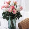 Artificial Latex Rose Branch, Simulation Flower,Real Touch Fake Flowers, Orange, Purple Roses, Study, Auditorium, Hall Decor