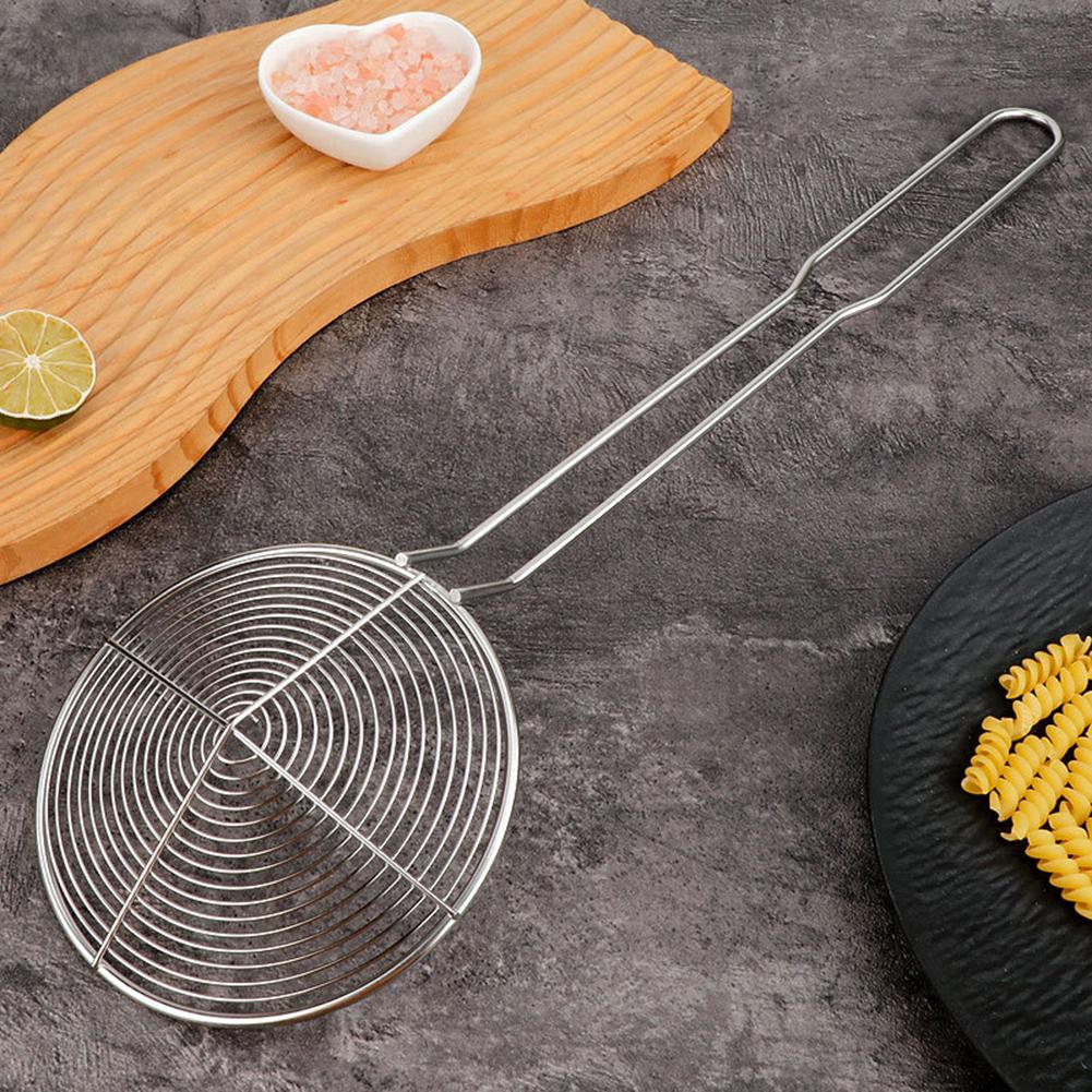 Household Stainless Steel Mesh Colander Practical Powder Sieve Drainer For Fryers Use