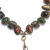 Alloy gemstone necklace for women, new European and American retro long sweater chain
