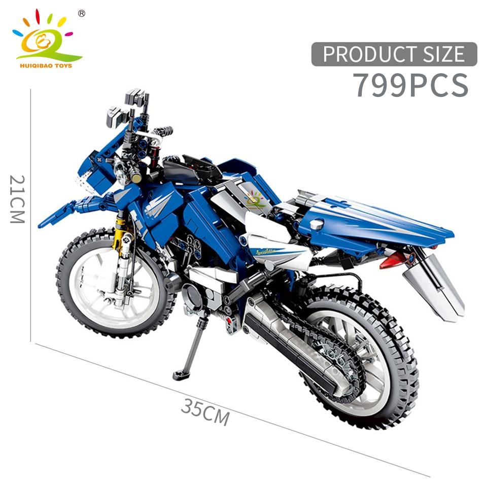 799Pcs Motorcycle Building Blocks Speed Champions Car Technical Model Brick Educational Toys for Children Kids Gift