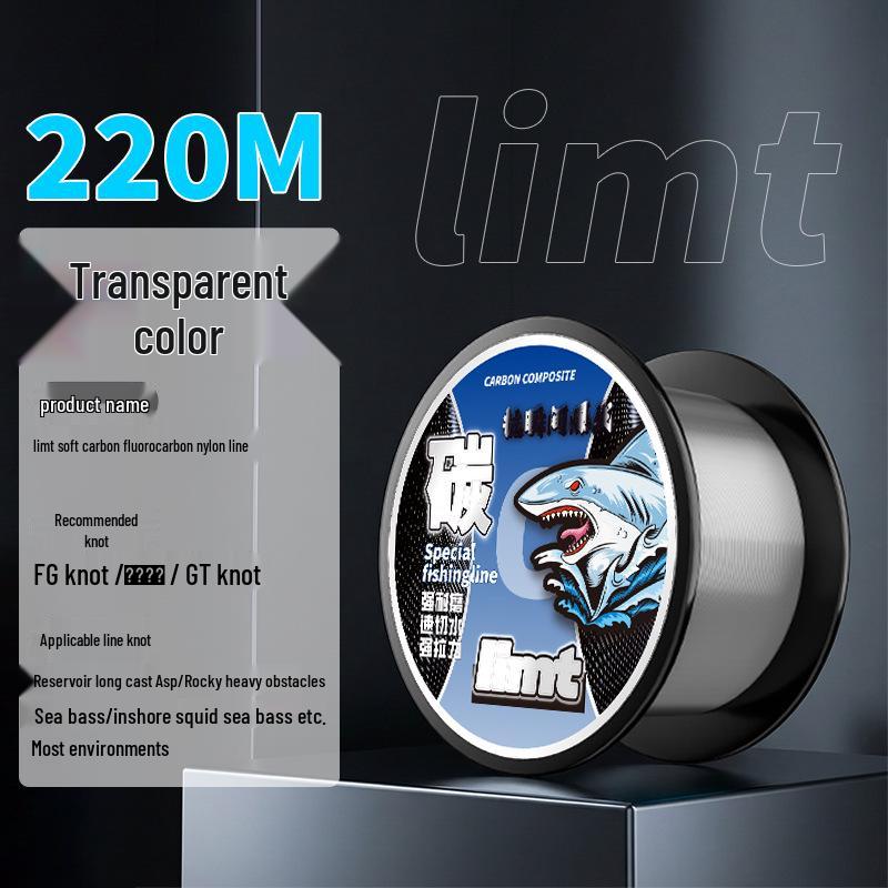 Najwyższej jakości miękka żyłka fluorocarbonowa do wędkowania: Ultra-miękka, zapobiegająca zwijaniu, odporna na zużycie i zgryzanie, do dalekich rzutów, żyłka główna i przypon.