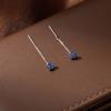 Temperament Diamant Blaue Iris Ohrringe Damenohrringe Nischen-Design Ohrringe Premium-Temperament Blume Steckerohrringe