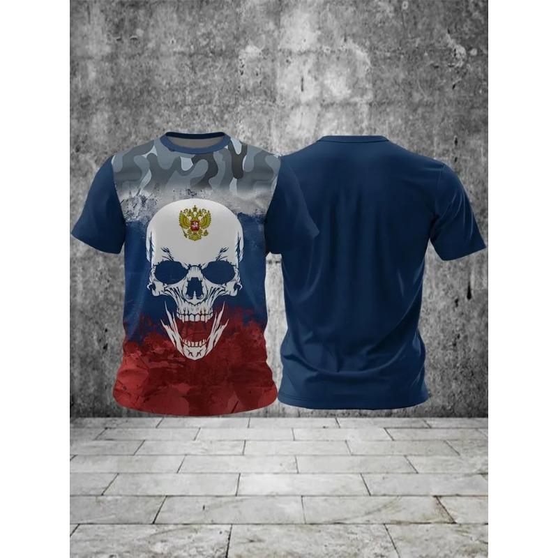 T Shirt Leisure for Mens Print Short Sleeve Top 3D Casual Fashion Street Man's T-shirt Tee Shirt Men Vintage Clothing Shirt