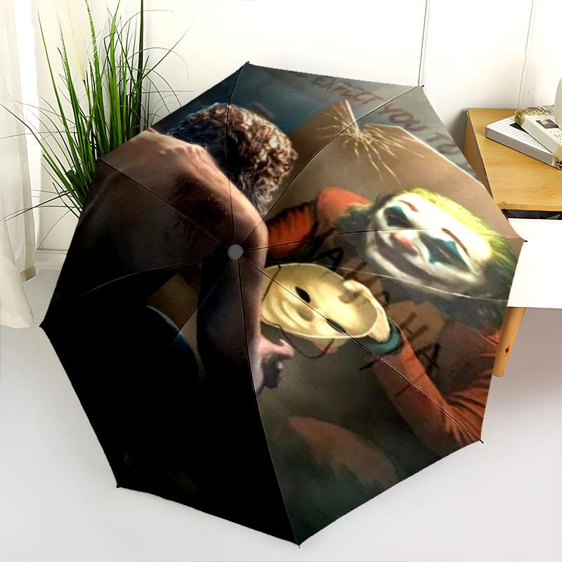 Joker Money Chaos Folding Umbrella 8 Paraphenoid Bones Umbrella Printing Umbrella Umbrella