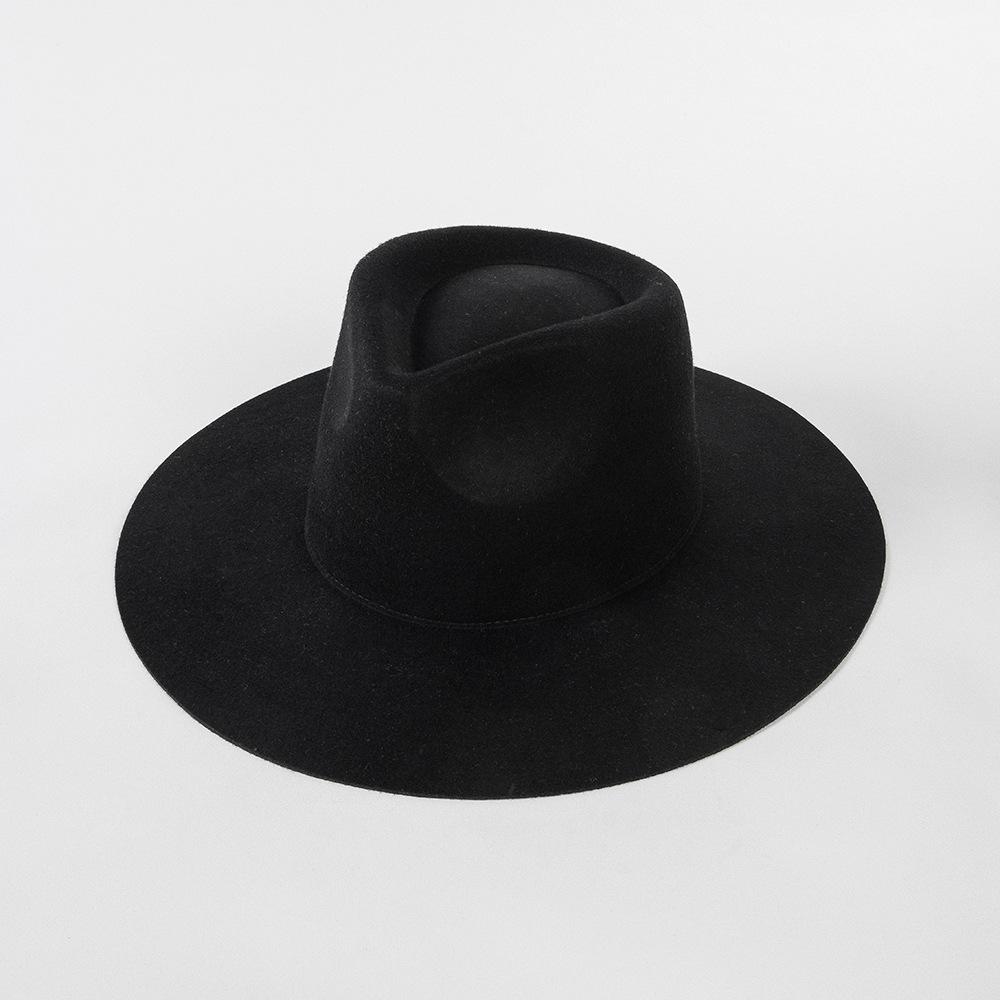 Ins Classiwinter Candy Color Wool Solid Lady Fedoras Cap Men Women Leisure Panamjazz Hat