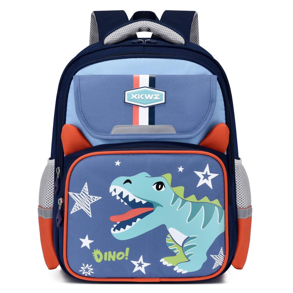 Stylish Dinosaur Print Backpack For Kids Large Capacity Lightweight Design For School Use