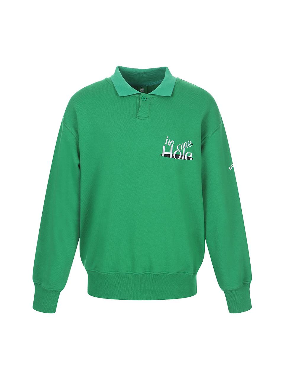 Miles And Miles And Miles Unisex Polo Sweatshirt_Green Green/L