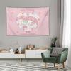 1pc Cute My Melody Anniversary Print Tapestry 2D Polyester Wall Hanging Pink Sanrio Aesthetic Decor Tapestry Gift for Sanrio