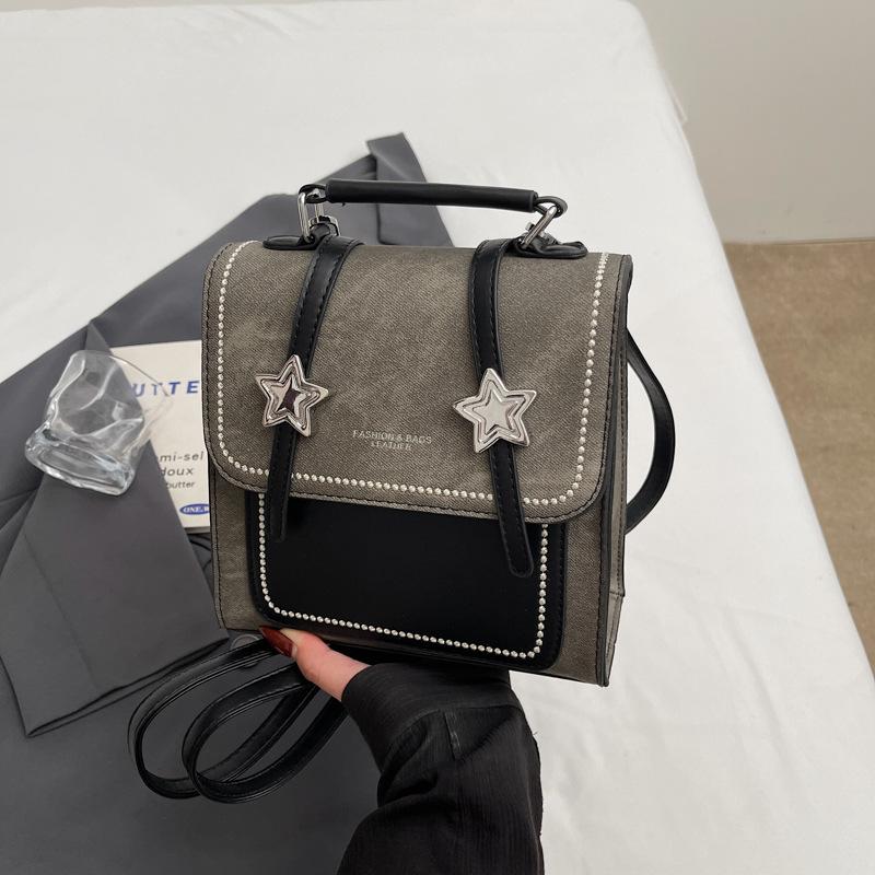 Backpack Women's Fashion Casual Handheld Student School Bag Small Square Bag Premium Light Travel Backpack