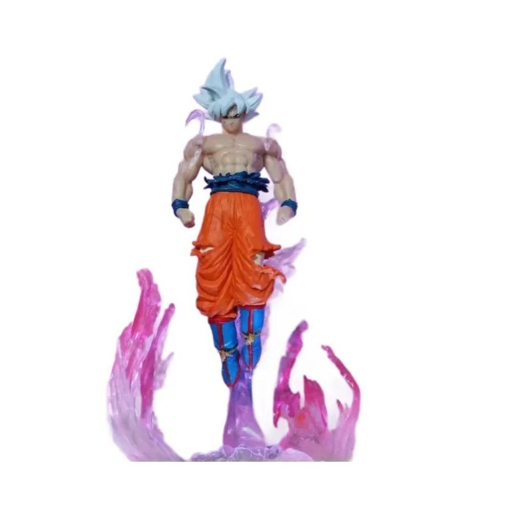 25 Cm Anime Dragon Ball Figure With Light, Ultra Instinct, Saiyan Son Goku, Pvc Sculpture, Decorative Doll, Collectible Model