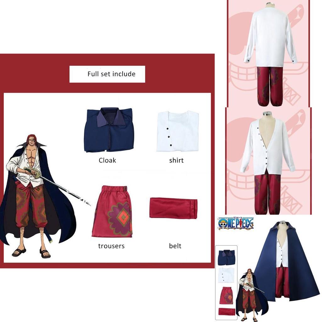 Role Play Outfit For Kids Adult One Piece Shanks Cosplay Costume Cloak