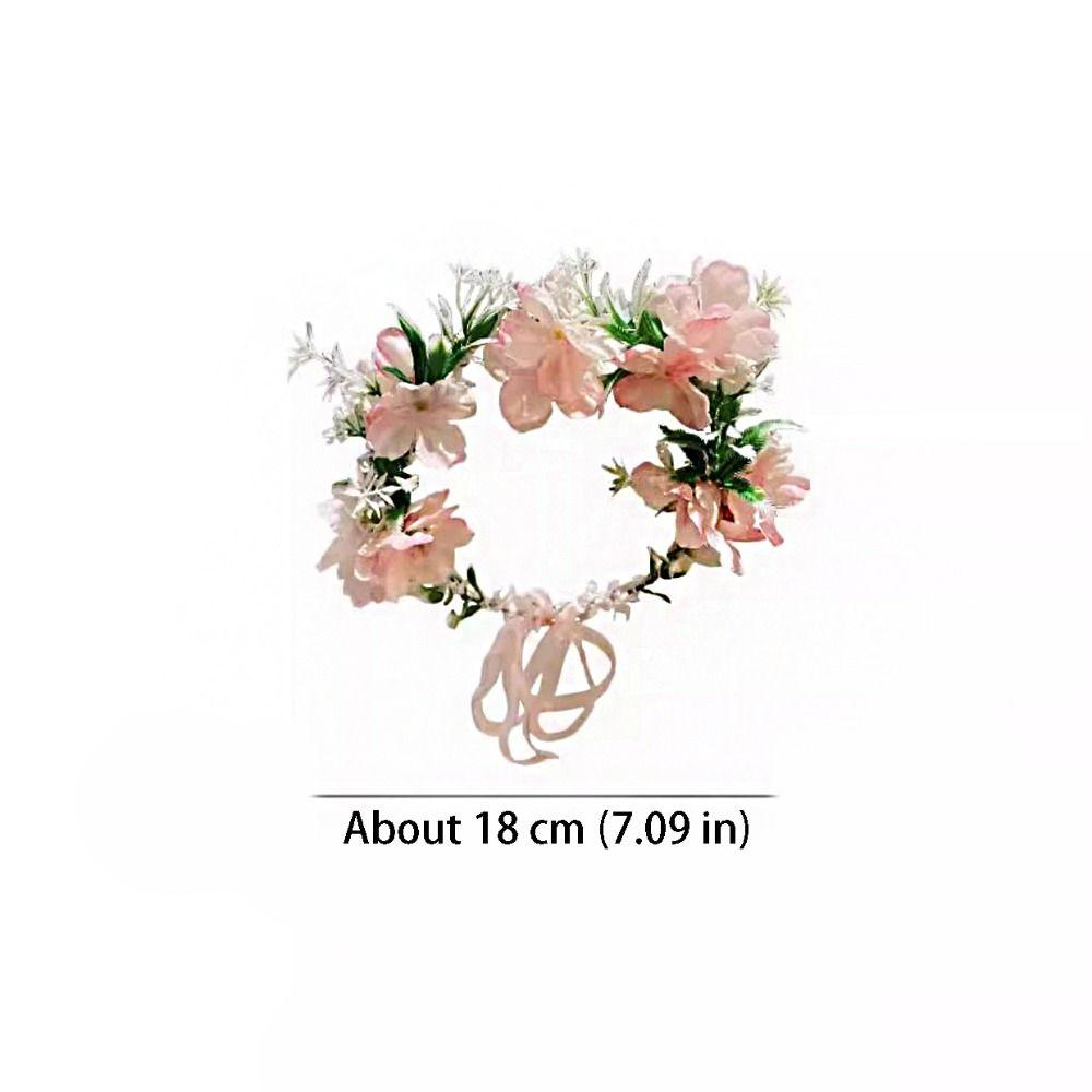 Luxury Bohemia Style Bride Garland Thai Hair Ornaments Flower Headband Adjustable Simulation Flower Wedding Headwear Women
