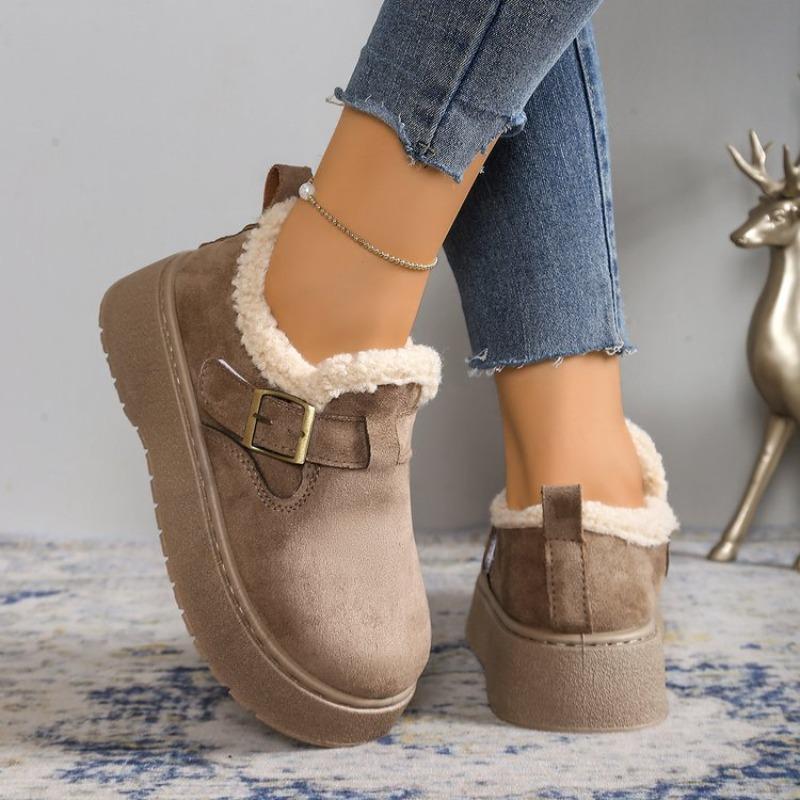 Fashion Platform Cotton Shoes Women's Winter 2025 New Warm Fuzzy Snow Boots