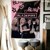 Blackpink Wandteppich Ästhetisches Wandbehang Gedruckter Stoffdecke Dekorative Wandteppiche für Schlafzimmer Wohnzimmer Heimdekoration