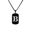 New Black English Letters Titanium Steel Autumn and Winter Sweater Chain High-end Necklace
